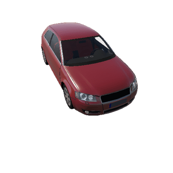 Low Poly Car with Interior 10_Red